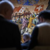 La fresque d'Ernest Bieler montrant l'entrée du Valais dans la Confederation. (image d'illustration)